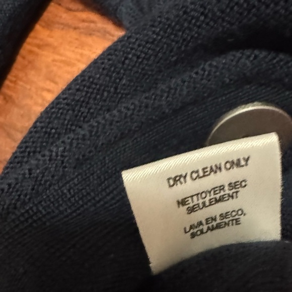 W by Worth Navy Cropped Cardigan with White Buttons - Picture 5 of 5